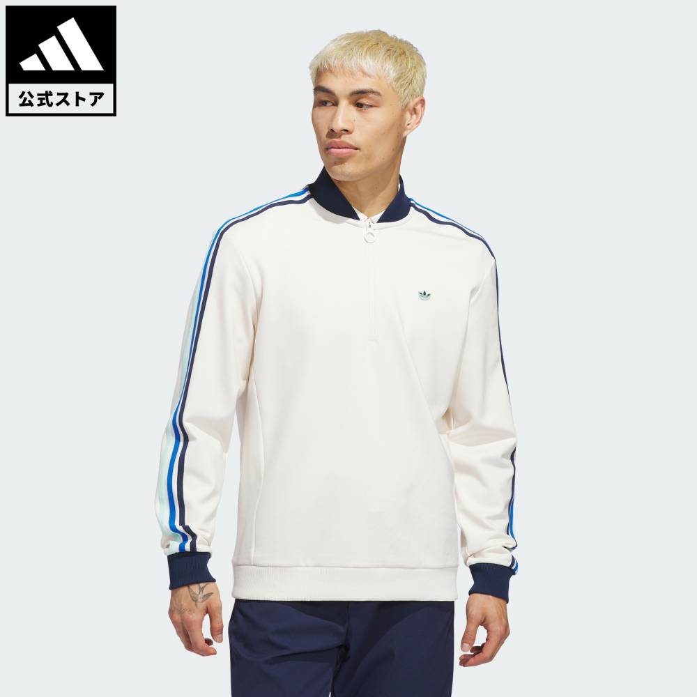 【公式】アディダス adidas 返品可 ゴルフ スリーストライプス HZ スウエット オリジナルス メンズ ウェア・服 スウェット（トレーナー） 白 ホワイト KB8629