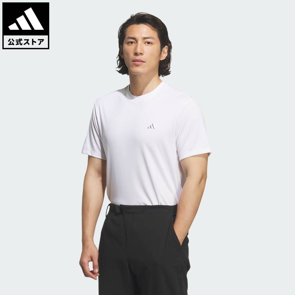 乐天商城 - 【ポイント10倍 5/9 20:00～5/20 23:59】 【公式】アディダス adidas 返品可 ゴルフ クルーネック 半袖シャツ パフォーマンス メンズ ウェア・服 Tシャツ 白 ホワイト KD7250 【PT】