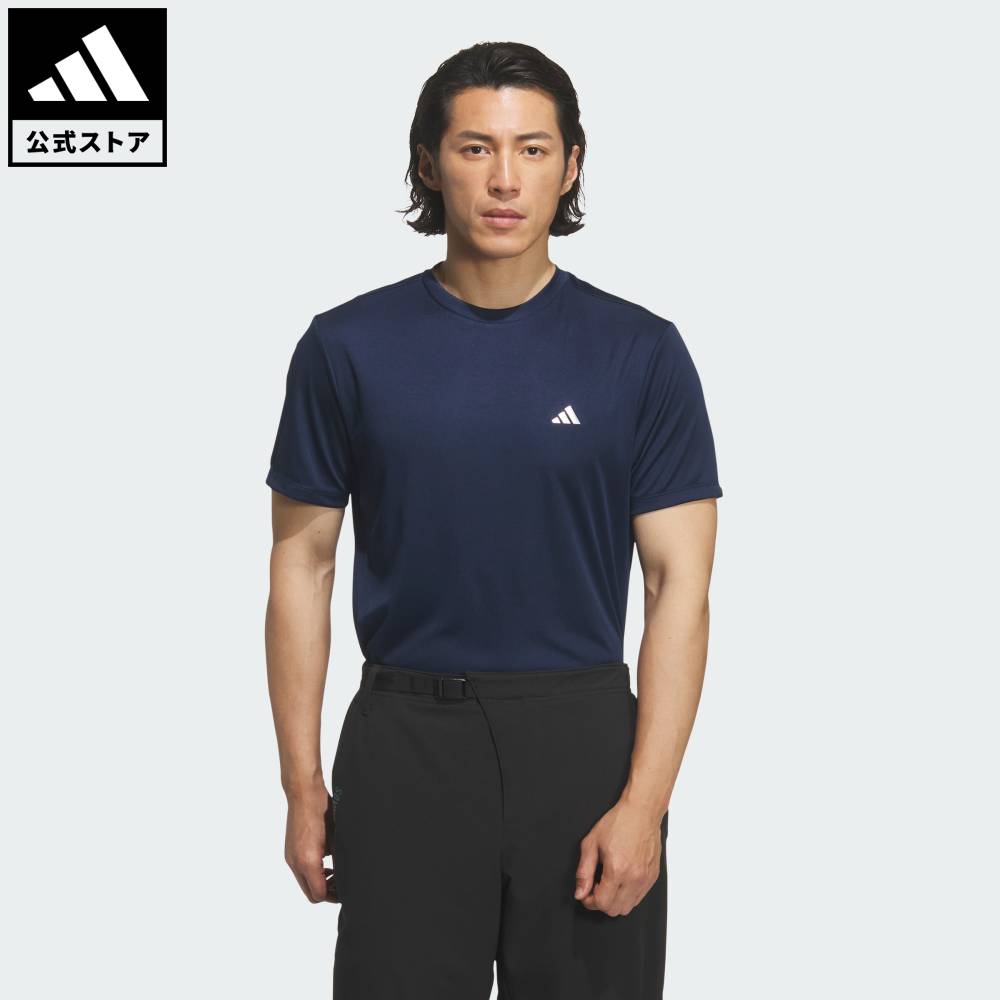 樂天商城 - 【公式】アディダス adidas 返品可 ゴルフ クルーネック 半袖シャツ パフォーマンス メンズ ウェア・服 Tシャツ 青 ブルー KD7252