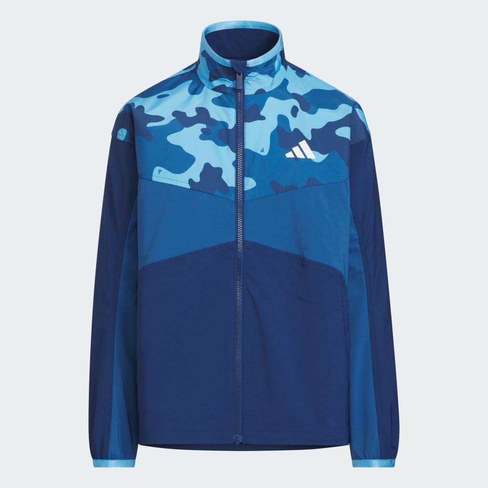 【公式】アディダス adidas 返品可 ライフスタイル エッセンシャルズ カモ パック レギュラーフィット ライト ウーブン トラックトップ スポーツウェア キッズ／子供用 ウェア・服 ジャージ 青 ブルー KF9003 2