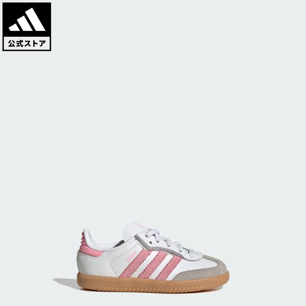 乐天商城 - 【ポイント20倍 5/9 20:00～5/20 23:59】 【公式】アディダス adidas 返品可 ライフスタイル サンバ OG キッズ / SAMBA OG CF EL I オリジナルス キッズ／子供用 シューズ・靴 スニーカー 白 ホワイト JQ2028 【PT】
