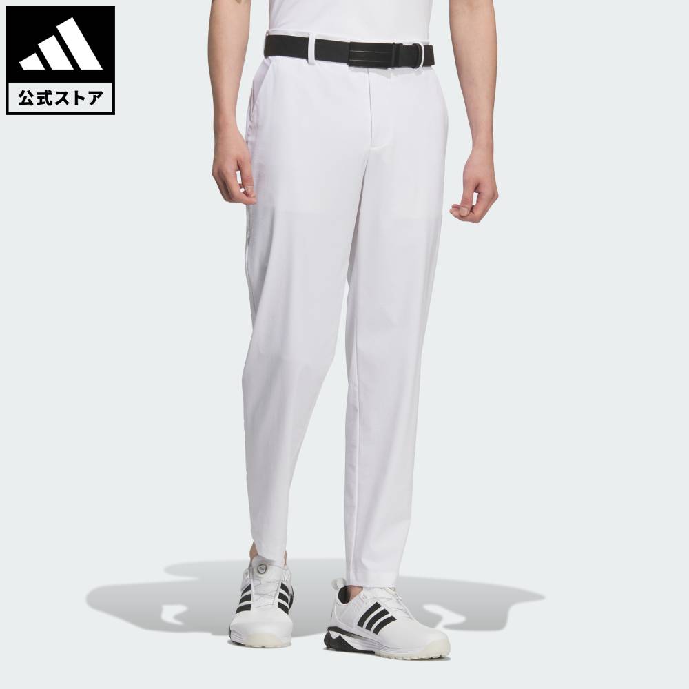 Brand：パフォーマンスSports：ゴルフCategory：ウェア・服【06cg】【color:ホワイト】【size:73】 【size:76】 【size:79】 【size:82】 【size:85】 【size:88】 【size:92】 【size:96】 【size:100】 スポーツブランドアディダス公式ショップ4ウェイ アンクル 9/10 パンツアディダスの4ウェイ アンクル 9/10 パンツは、アルティメット365クラブコレクションのひとつ。クリーンなスタイルと確かなパフォーマンスをゲームで披露したいゴルファー向けに作られている。なめらかな肌触りをもたらすウーブン構造と、スイングするたびに自然にフィットするレギュラーフィットを採用。クロップド丈が今風のシャープさを演出し、このパンツに新鮮なエネルギーを与えている。ミニマリストなフォルムには仕上げにアディダスのブランディングが施されており、機能性とスタイルを融合させたルックスが、グリーンの内外で自信と落ち着きに満ちた雰囲気を演出する。快適なウーブンファブリックがリラックスした心地よさを実現するゴルフパンツ。レギュラーフィットナイロン85% / ポリウレタン15%ウーブンファブリック商品番号：JY8243色：Whiteモデル：TT359スポーツ：ゴルフSizeウエスト股下股上ヒップ裾回り737679828588929610072cm75cm78cm81cm84cm87cm91cm95cm99cm74cm74cm74cm74cm74cm74cm74cm74cm74cm27cm27cm27cm28cm28cm28cm28cm29cm29cm91cm94cm97cm100cm103cm106cm110cm114cm118cm33cm34cm34cm35cm35cm36cm37cm37cm38cm※ 上記の数値はそれぞれのサイズにおける製品の寸法を表しています。※ 商品によっては、表示の寸法から若干の誤差（1～2cm）が発生する場合があります。※ 同じサイズでも、製品の素材の特徴やデザインによって着用感が異なる場合があります。Other Color