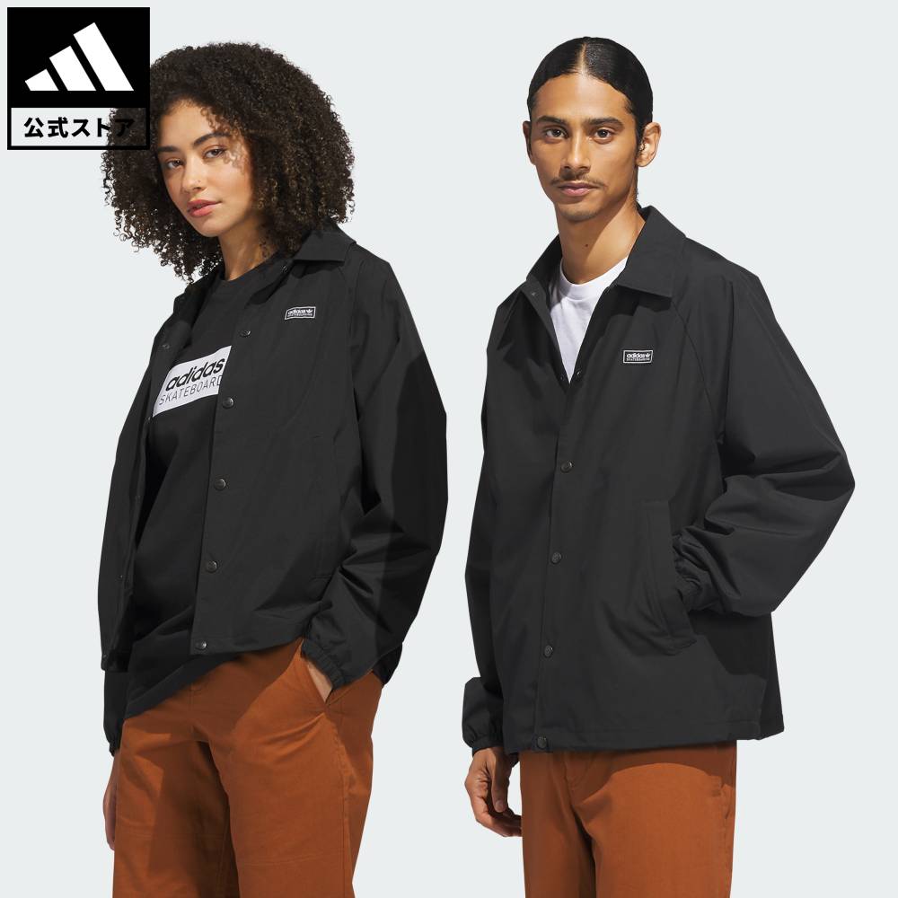 乐天商城 - 【ポイント20倍 5/9 20:00～5/20 23:59】 【公式】アディダス adidas 返品可 ライフスタイル スケートボーディング コーチジャケット オリジナルス ユニセックス ウェア・服 ジャケット 黒 ブラック KC6318 【PT】