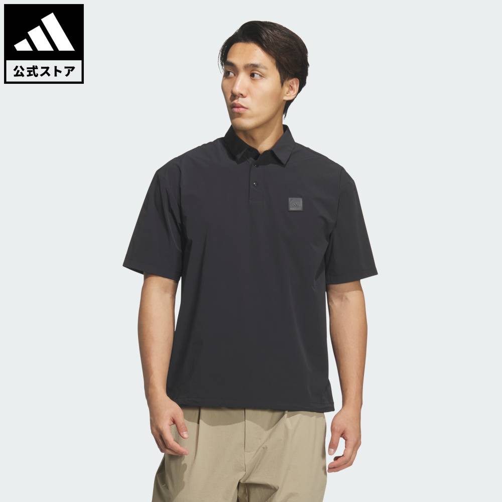 乐天商城 - 【ポイント10倍 5/9 20:00～5/20 23:59】 【公式】アディダス adidas 返品可 ゴルフ レンジ コミューター ウーブン 半袖 ルーズフィット ポロ パフォーマンス メンズ ウェア・服 ポロシャツ 黒 ブラック KD0940 【PT】