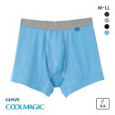 20％OFF【メール便(15)】 グンゼ GUNZE クールマジック COOLMAGIC 吸汗速乾×消臭加工 ボクサーパンツ メンズ ADIEU 全4色 M-LL