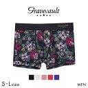 グレイブボールトGravevault WILD FLOWERS ボクサーパンツ ショート メンズ 前とじ S M L 3051782 ADIEU 全5色 S-L