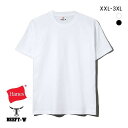 【メール便(20)】 ヘインズ Hanes ビーフィー Tシャツ ショートスリーブ クルーネック ビッグサイズ 半袖 ADIEU 全2色 XXL-3XL