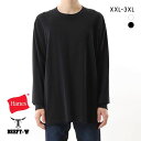 20%OFF ヘインズ Hanes ビーフィー BEEFY-T クルーネック ロングスリーブ Tシャツ ビッグサイズ 長袖 インナー H5186L ヘビーウェイ...