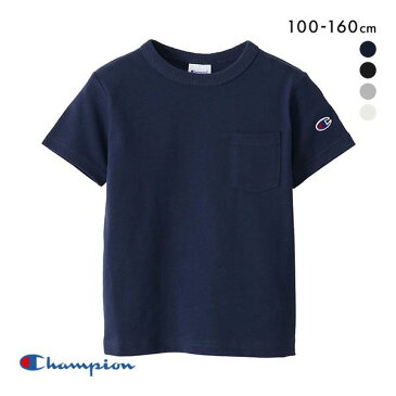 【メール便(15)】 チャンピオン Champion Tシャツ キッズ ジュニア ポケット付き トップス ボーイズ ガールズ 半袖 綿100％ CK-T303 ADIEU