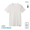 20%OFF【メール便(18)】 グンゼ GUNZE クールマジック COOL MAGIC 半袖 Tシャツ メンズ クルーネック 100%天然冷感 ADIEU 全3色 M-LL