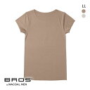 15％OFF【メール便 10 】 ブロス バイ ワコールメン BROS by WACOAL MEN 多機能を着る 綿混インナーシャツ LL 半袖 ひびきにくい 吸汗速乾 メンズ ADIEU 全2色