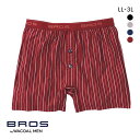 15％OFF【メール便 15 】 ブロス バイ ワコールメン BROS by WACOAL MEN しめつけすぎず ダブつかない フィットトランクス LL 前開き ジャストウエスト メンズ ADIEU 全4色 LL-3L