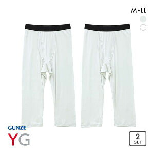 20％OFF【メール便(30)】 グンゼ GUNZE ワイジー YG DRY&DEO ニーレングス メンズ インナー ボトムス ひざ下丈 2枚組 YV0107A ADIEU 全2色 M-LL