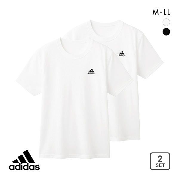 20％OFF アディダス adidas 2P クルーネック 半袖 Tシャツ 2枚組 メンズ スポーツ 吸汗速乾 ADIEU 全2色 M-LL