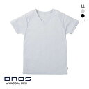 20％OFF【メール便(25)】 ブロス バイ ワコールメン BROS by WACOAL MEN ムレからの開放 V首 半袖 3分袖 シャツ べたつきにくいさらさらインナー LL メンズ ADIEU 全3色