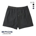 20%OFF【メール便(15)】 ブロス バイ ワコールメン BROS by WACOAL MEN 綿100%の機能性トランクス 前あき LL 3L 吸汗速乾 ...
