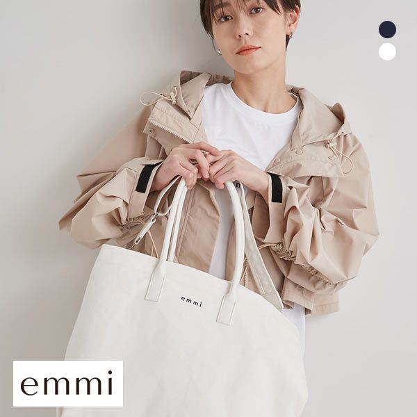 35％OFF エミ emmi【emmi atelier】キャンバスBIGトート バッグ ADIEU 全2色