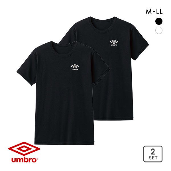 アンブロ UMBRO 2P クルーネック Tシャツ 2枚組 メンズ 綿混 ADIEU 全2色 M-LL 1