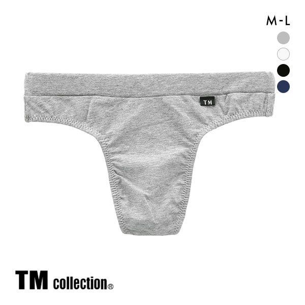  ティーエム コレクション TM collection コットンベア天 しっかりウエスト Tバック ML メンズ 前とじ ビキニ タンガ ADIEU 全4色 M-L