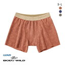 グンゼ GUNZE ボディワイルド BODY WILD ジェンダーニュートラル ラッセルレース セミロング ボクサーパンツ メンズ レディース 前とじ ADIE...