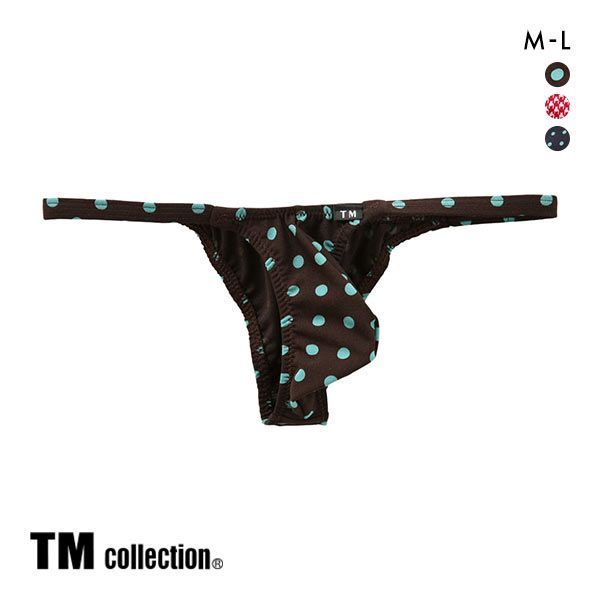 【メール便(3)】 ティーエム コレクション TM collection サイドストリング ハーフバック ML メンズ 前とじ ビキニブリーフ ADIEU 全3色 M-L 1