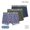 アウトドアプロダクツ OUTDOOR PRODUCTS キッズ ジュニア ボクサーパンツ 3枚セット 男児 男の子 ボーイズ 前開き メンズ ADIEU 130-170