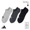  アディダス adidas スニーカー丈ソックス 靴下 メンズ 3足組 破れにくい 消臭 定番 ベーシック 24-26cm 26-28cm 28-30cm ADIEU 全3色 24-26cm-28-30cm