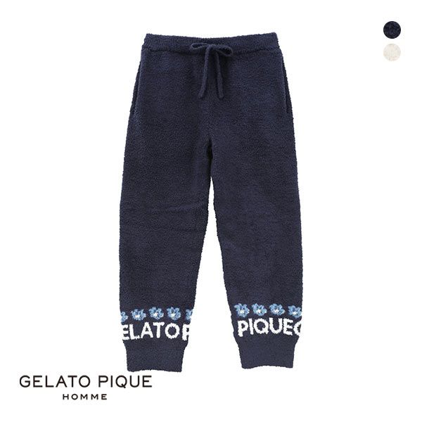 ジェラートピケ パジャマ メンズ ジェラートピケ オム GELATO PIQUE HOMME メンズ 【HOMME】ベビモコフラワージャガードロングパンツ ジェラピケ パジャマ ルームウェア ADIEU 全2色 M-L