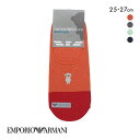 【メール便(7)】 エンポリオ・アルマーニ EMPORIO ARMANI Hold&Fit マンガベア刺繍 鹿の子編み フットカバー パイルソックス メンズ カ...