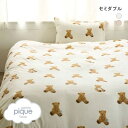 20%OFF ジェラートピケ gelato pique 【Sleep】ベア柄2点セット(セミダブル) ジェラピケ ADIEU 全2色