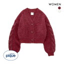 ジェラートピケ レディース フェザーアランカーディガン ジェラピケ パジャマ ルームウェア gelato pique ADIEU 全2色