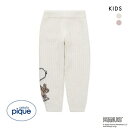ジェラートピケ キッズアンドベイビー ピーナッツ キッズ SNOOPY×BEAR ジャガードロングパンツ ジェラピケ ルームウェア gelato pique Kids&Baby ADIEU 全2色 XXS-S(4)