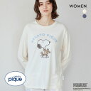 ジェラートピケ レディース ピーナッツ SNOOPY×BEAR ワンポイントロンT ジェラピケ パジャマ ルームウェア PEANUTS gelato pique...