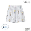 20%OFF ジェラートピケ レディース ピーナッツ 総柄ショートパンツ ジェラピケ パジャマ ルームウェア PEANUTS gelato pique ADIE...