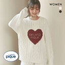 ジェラートピケ レディース バレンタイン ハートアランプルオーバー ジェラピケ パジャマ ルームウェア Valentine gelato pique ADIEU...
