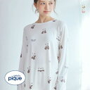 ジェラートピケ レディース パンダ柄ロンT ジェラピケ パジャマ ルームウェア gelato pique ADIEU 全2色