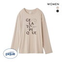ジェラートピケ レディース レーヨンロゴロンT ジェラピケ パジャマ ルームウェア gelato pique ADIEU 全2色
