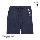 20%OFF ジェラートピケ オム メンズ エアモコピケロゴジャガードハーフパンツ ジェラピケ パジャマ ルームウェア gelato pique HOMME ADIEU 全2色 M-L