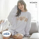 ジェラートピケ レディース トイプードル裏毛プルオーバー ジェラピケ パジャマ ルームウェア gelato pique ADIEU 全2色