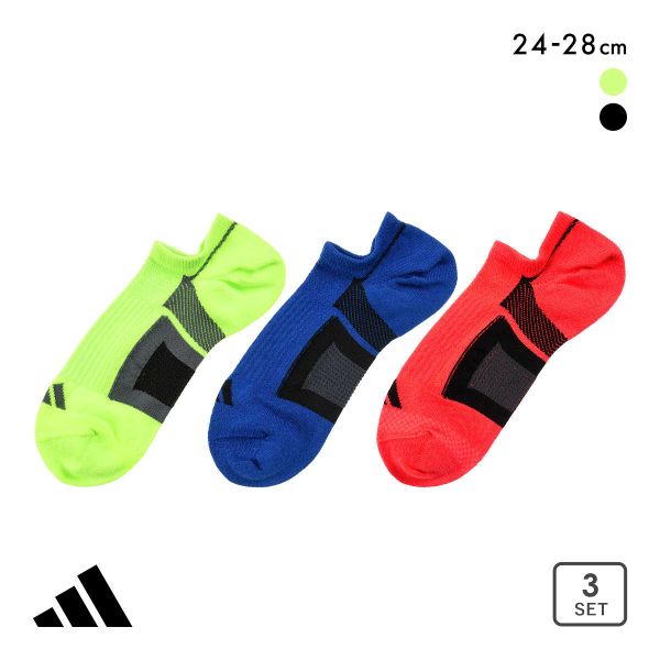 【メール便(20)】 アディダス ドライ ゴースト ソックス 3足セット メンズ 靴下 adidas 吸水速乾 24-26cm 26-28cm ADIEU 全2色 24-26cm-26-28cm