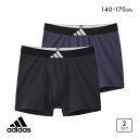 アディダス キッズ ジュニア用 綿100% ボクサーパンツ 2枚組 adidas メンズ ADIEU 140-170