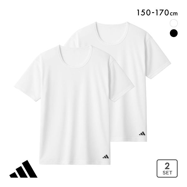 アディダス 半袖 2枚組 Tシャツ キッズ用 adidas ADIEU 全2色 150-170