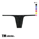 【メール便(4)】 ティーエム コレクション Soft woolly lace ハギナシシャープ TB M メンズ ビキニ Tバック Gスト TM collection ADIEU 全6色 M-L(4)