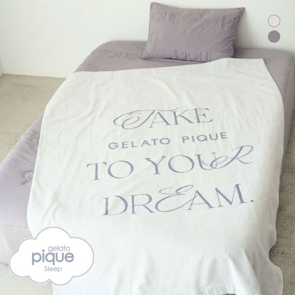 ジェラートピケ スリープ ロゴデザイン 今治タオルケット ジェラピケ gelato pique Sleep ADIEU 全2色