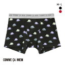 30%OFF コムサメン ハリネズミ柄 ボクサーパンツ メンズ COMME CA MEN 前あき アンダーウェア ADIEU 全2色 M-L