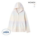 ジェラートピケ レディース スムーズィーブロックボーダーパーカ ジェラピケ パジャマ ルームウェア gelato pique ADIEU 全2色