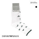 【メール便(12)】 エンポリオ・アルマーニ イーグルシャドー クルー丈 ソックス メンズ 紳士 靴下 カジュアル 25-27 EMPORIO ARMANI A...