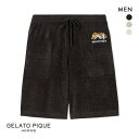 20%OFF ジェラートピケ オム メンズ エアリーモコドッグアップリケハーフパンツ ジェラピケ パジャマ ルームウェア gelato pique HOMME ...