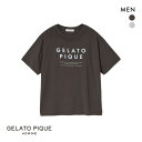 ジェラートピケ オム メンズ 接触冷感 COOLレーヨンロゴTシャツ ジェラピケ パジャマ ルームウェア gelato pique HOMME ADIEU 全2...