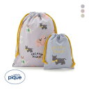 【メール便(15)】 ジェラートピケ SUMMER DOG柄巾着セット ジェラピケ gelato pique ADIEU 全3色